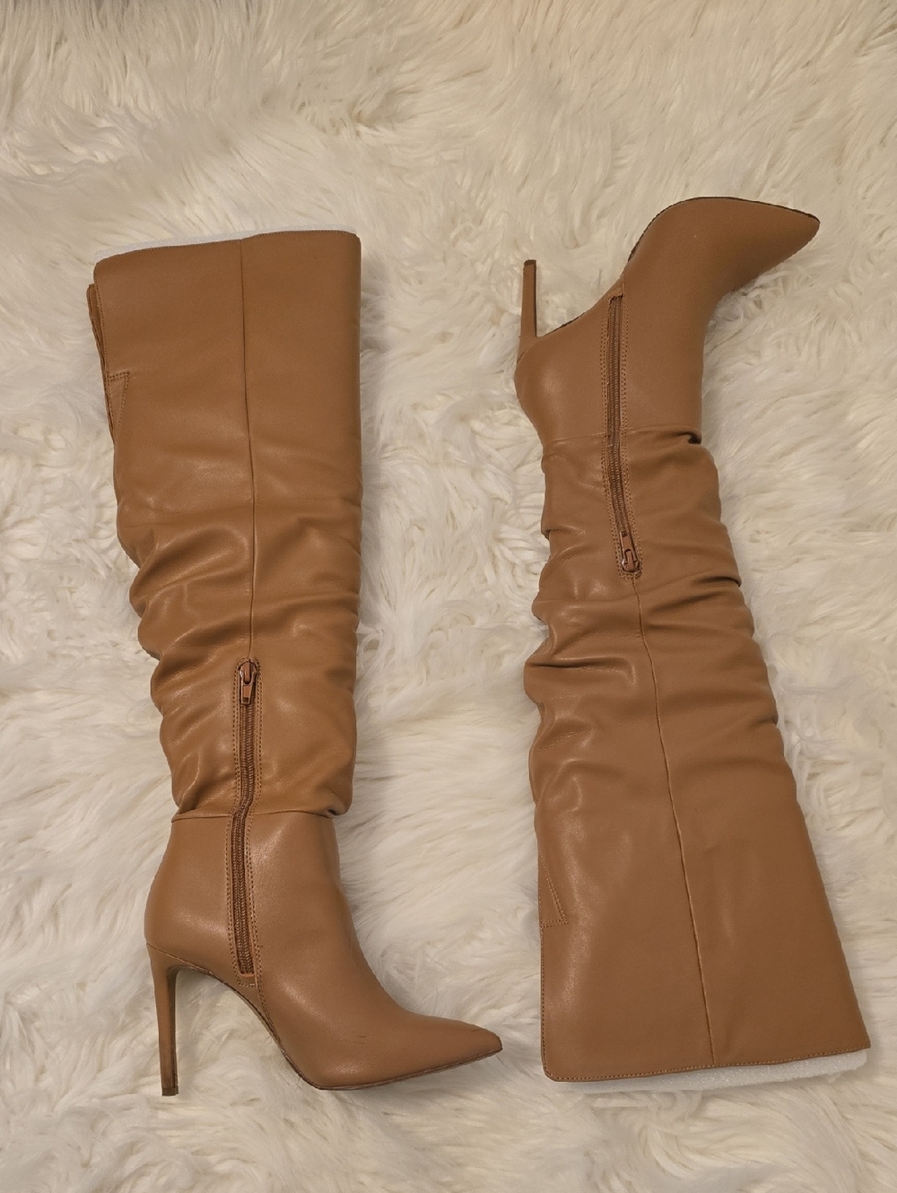 INC International Concepts Tan Over-the-Knee Stiletto Boots
